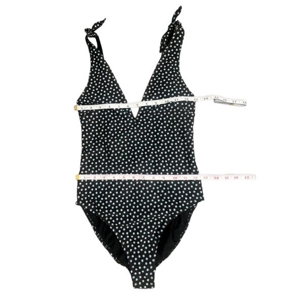 NWT Daughters of Summer Black Floral Print Adjustable Tie One Piece - Size XS - Picture 4 of 7